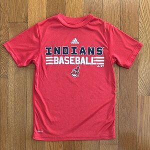 Adidas MLB Cleveland Indian Red Short Sleeve Tee